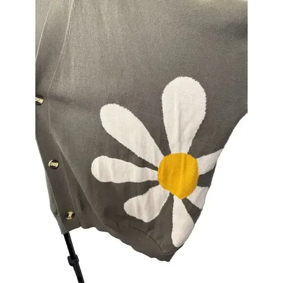 Natural Life Cardigan Sweater Women’s L/XL Daisy Flower Graphic Oversized Cotton - Picture 3 of 8